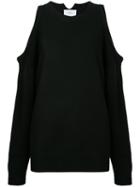 Bassike - Cropped Cut-out Sweater - Women - Yak - 10, Black, Yak