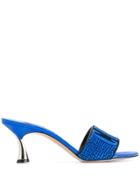 Casadei K Blade Logomania Sandals - Blue