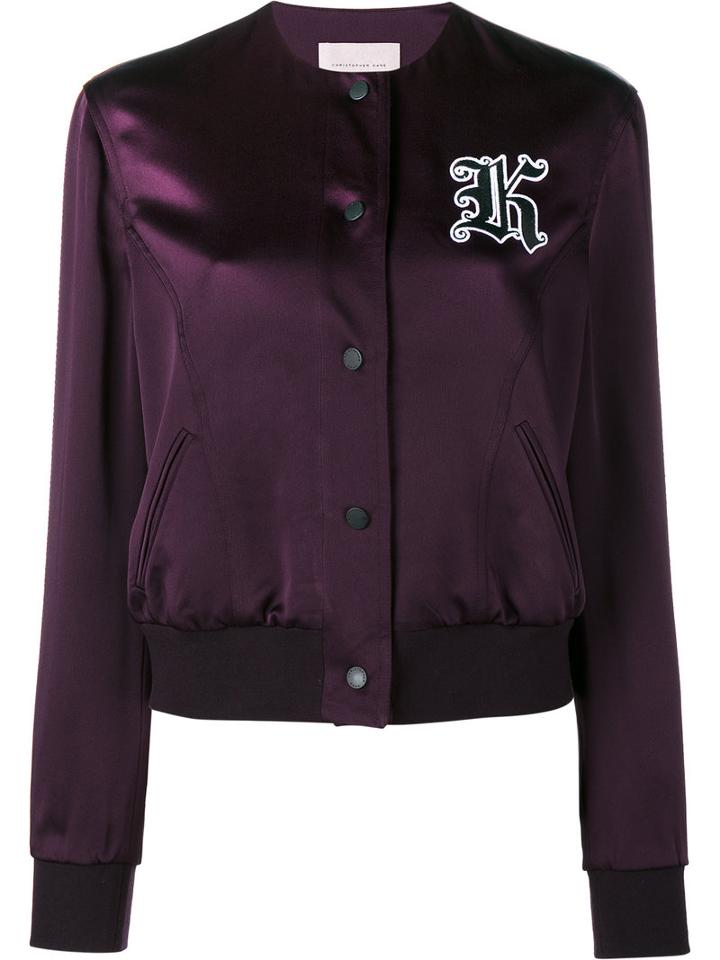 Christopher Kane Cady Bomber Jacket, Women's, Size: 42, Pink/purple, Acetate/viscose/polyester