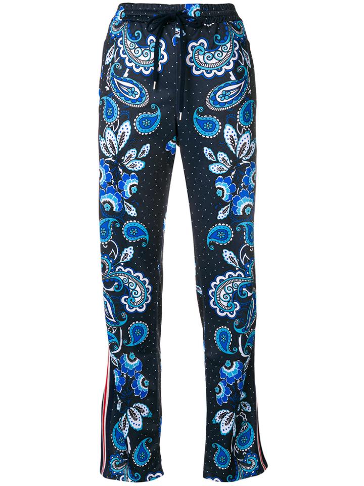 P.a.r.o.s.h. Dotted Paisley Track Pants - Blue