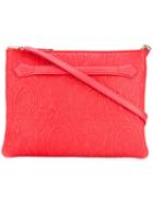 Etro Textured Shoulder Bag, Women's, Red, Calf Leather