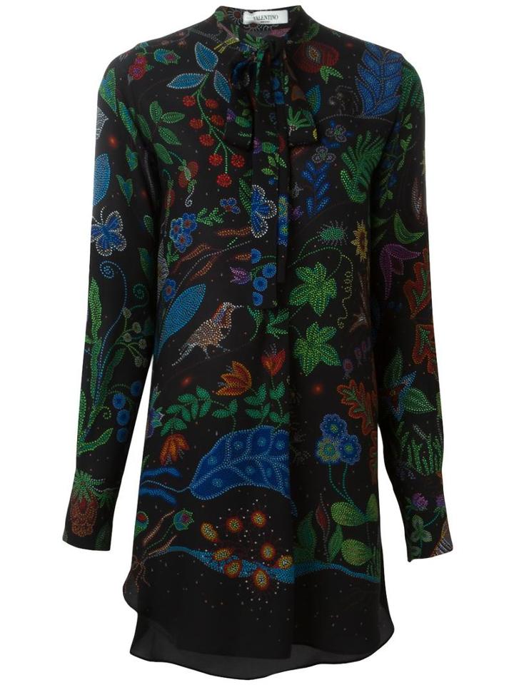 Valentino Floral Print Shirt, Women's, Size: 40, Silk
