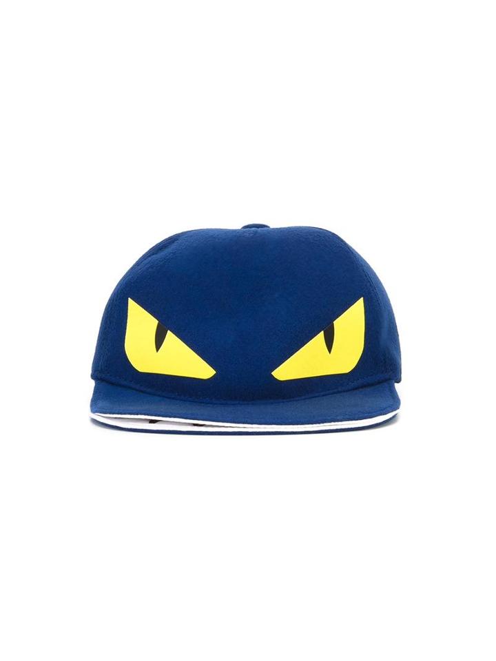 Fendi Kids 'monster' Mouth Cap, Boy's, Size: 52 Cm, Blue