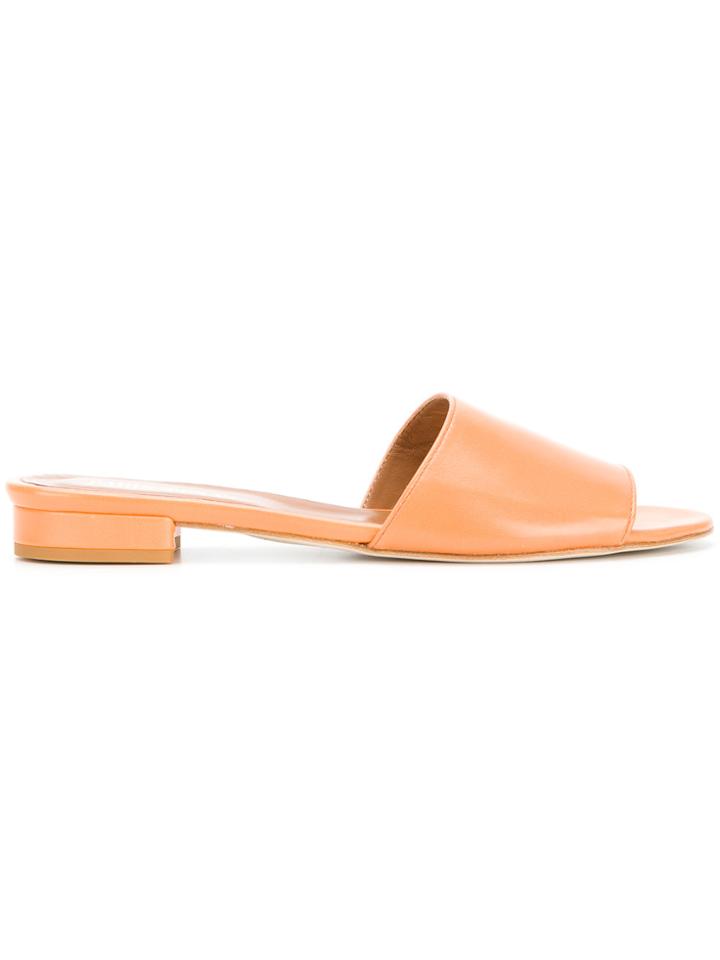 Paris Texas Peep Toe Sandals - Yellow & Orange