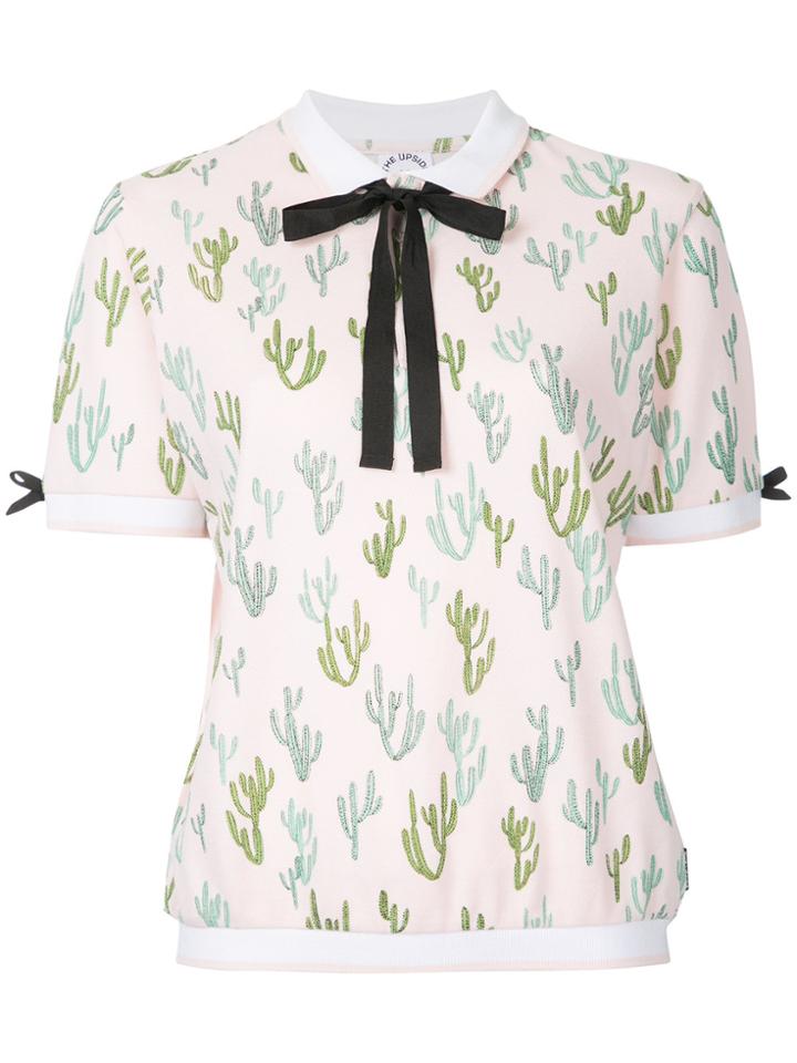 The Upside Cactus Pique Polo Shirt - Pink & Purple