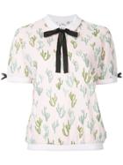 The Upside Cactus Pique Polo Shirt - Pink & Purple