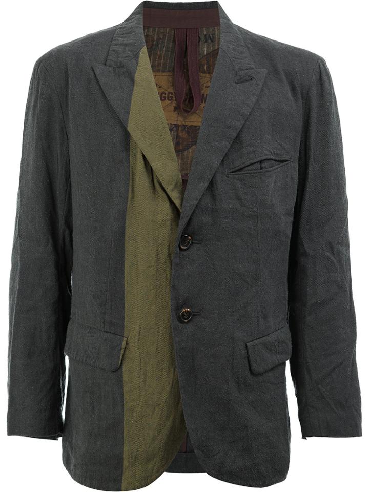 Ziggy Chen Contrast Detail Blazer - Blue