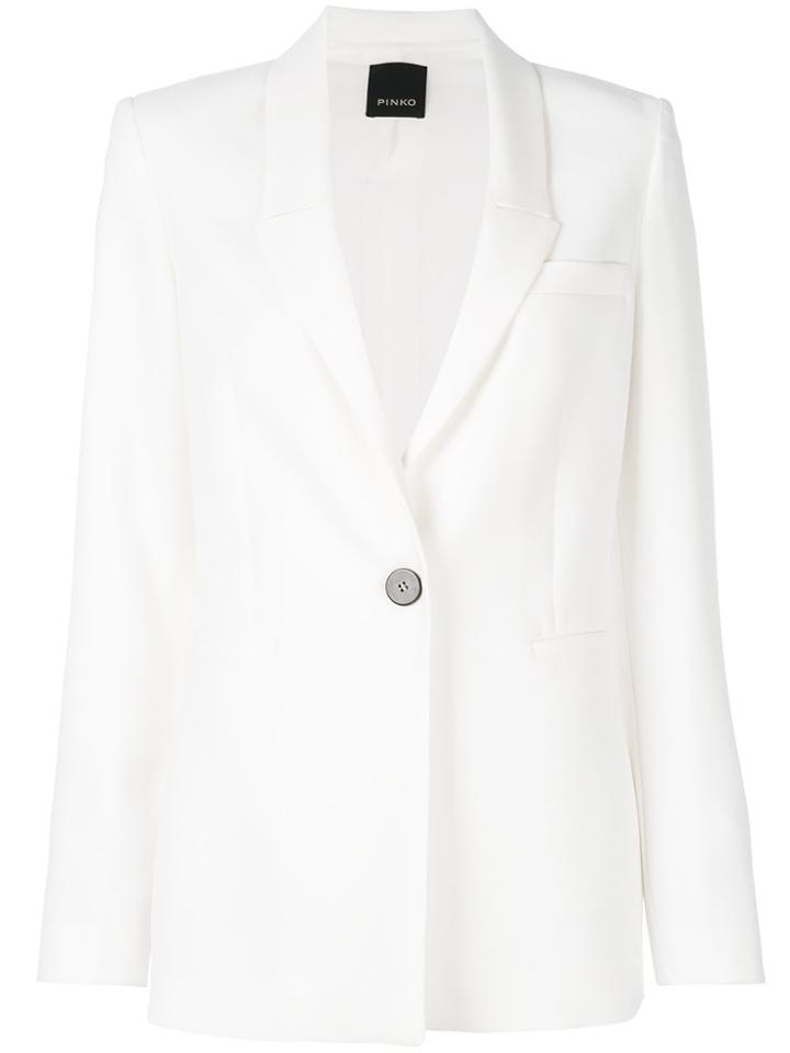 Pinko Fatima Single Breasted Blazer - White