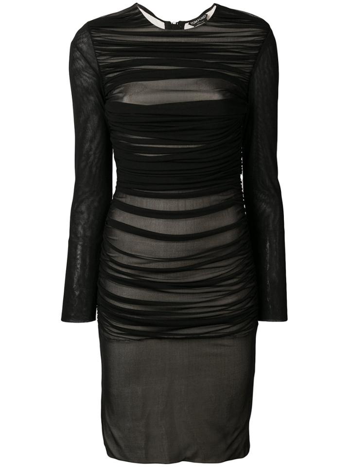 Tom Ford Draped Mid-length Dress - Black