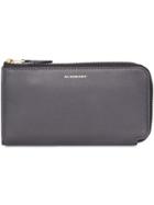Burberry Two-tone Leather Ziparound Wallet And Coin Case - Grey