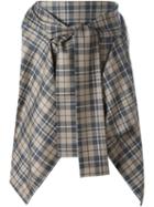 Vivienne Westwood Anglomania Checked Pointy Asymmetric Skirt