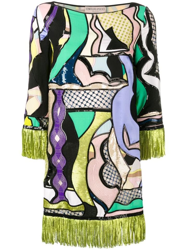 Emilio Pucci Vallauris Sequinned Mini Dress - Green