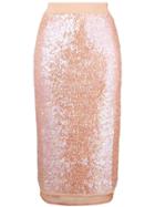 Semicouture Sequinned Pencil Skirt - Pink & Purple