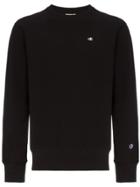 Champion Logo Embroidered Cotton Sweatshirt - Black