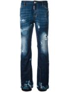 Dsquared2 Ski Distressed Jeans, Women's, Size: 38, Blue, Cotton/spandex/elastane