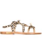 K. Jacques Leopard Print Sandals
