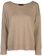 Nili Lotan Loose Fit Knit Top - Brown