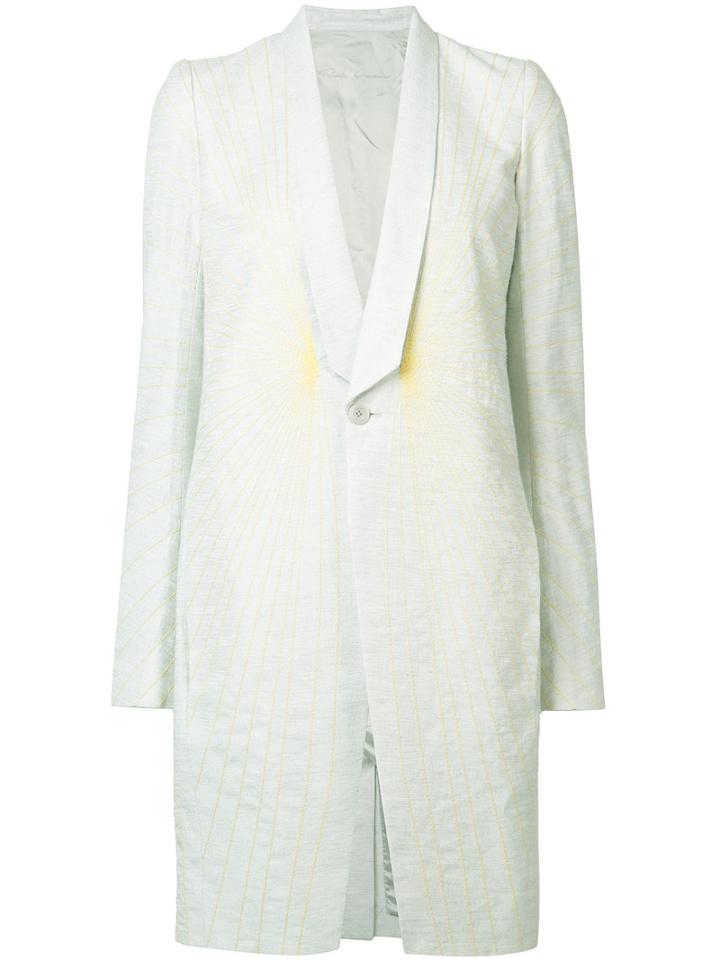 Rick Owens Spider-web Effect Coat, Women's, Size: 42, Nude/neutrals, Linen/flax