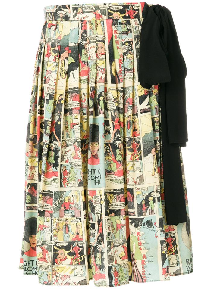 Prada Vintage Comics Print Skirt - Multicolour