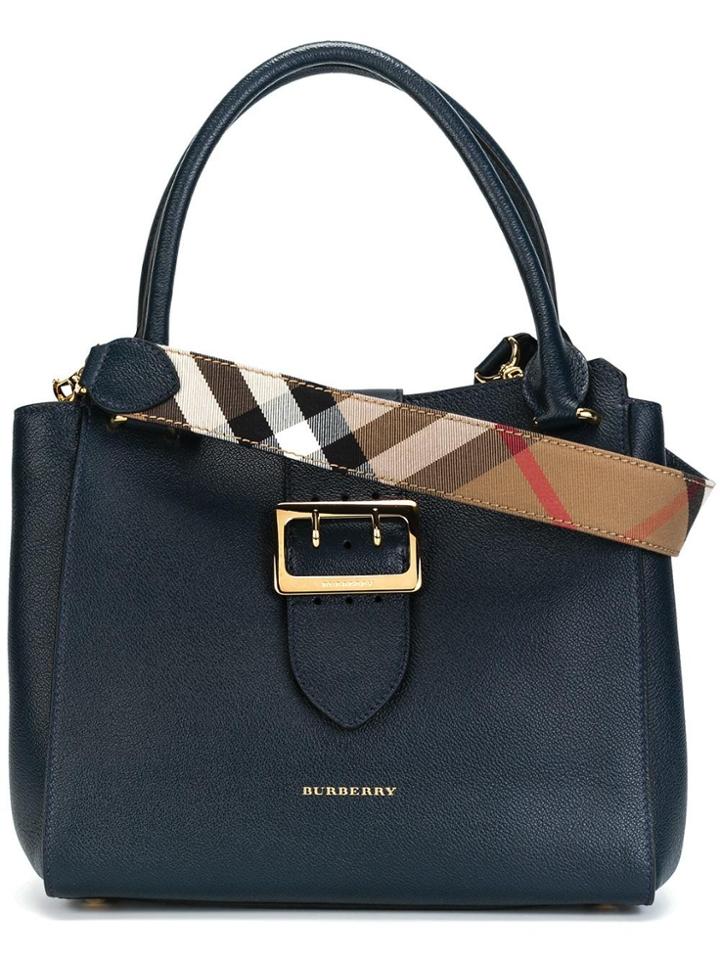 Burberry Buckled Closure Tote - Blue
