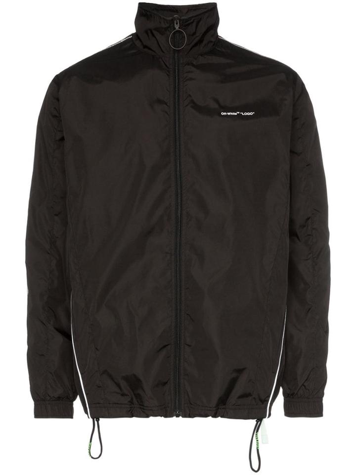 Off-white Nylon Zip Jacket - Black