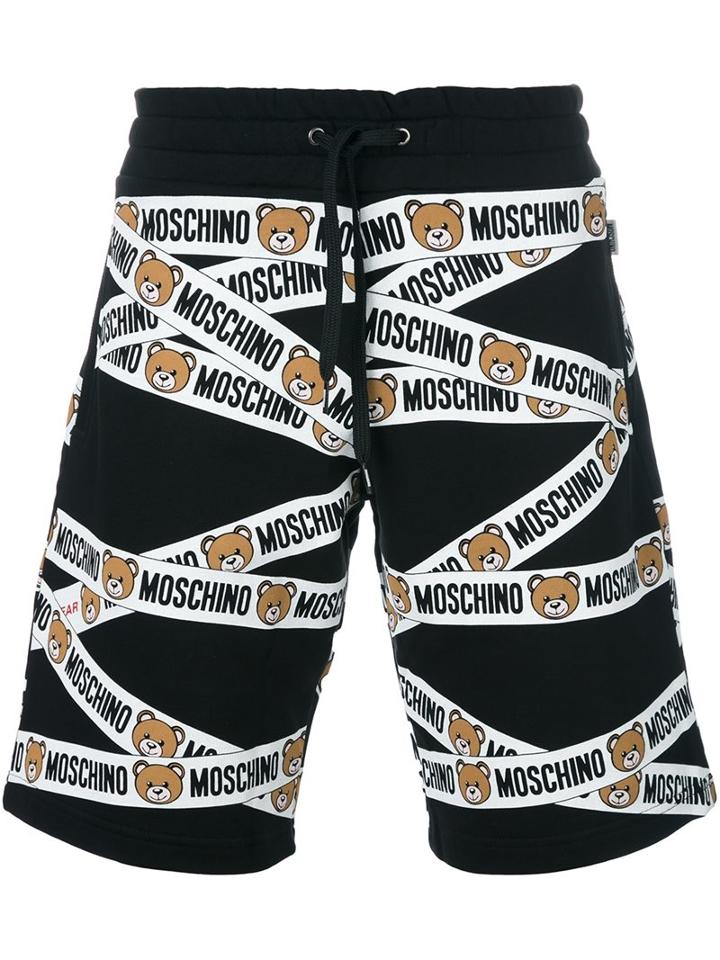 Moschino Underwear Logo Band Bear Print Shorts