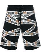 Moschino Underwear Logo Band Bear Print Shorts