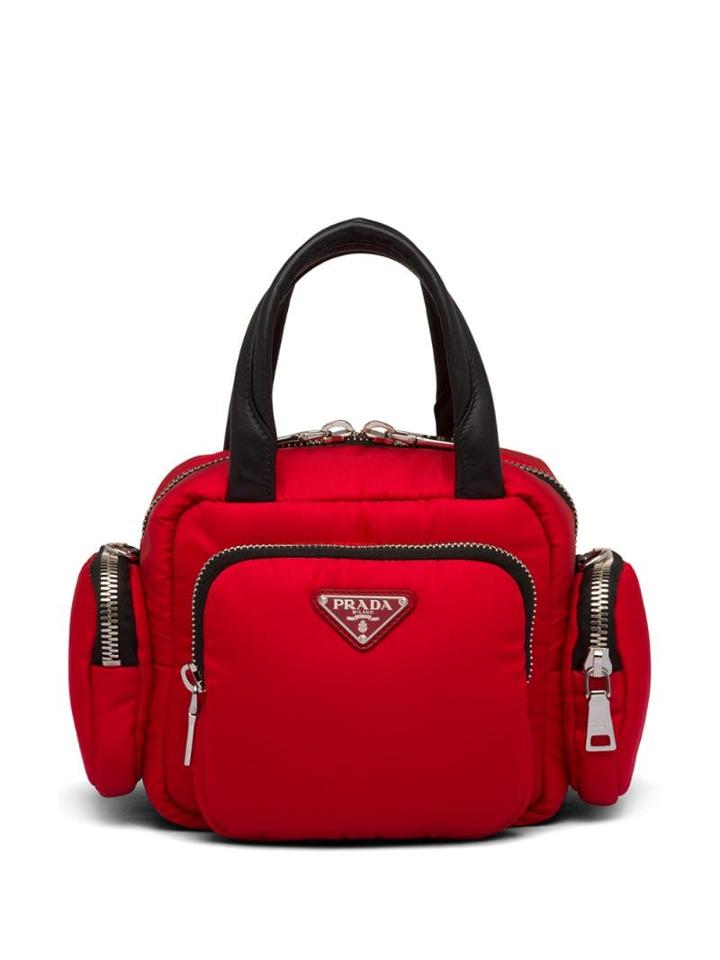 Prada Nylon Cargo Top-handle Bag - Red