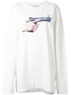 Off-white - Hand Gun Sweatshirt - Women - Cotton - M, White, Cotton
