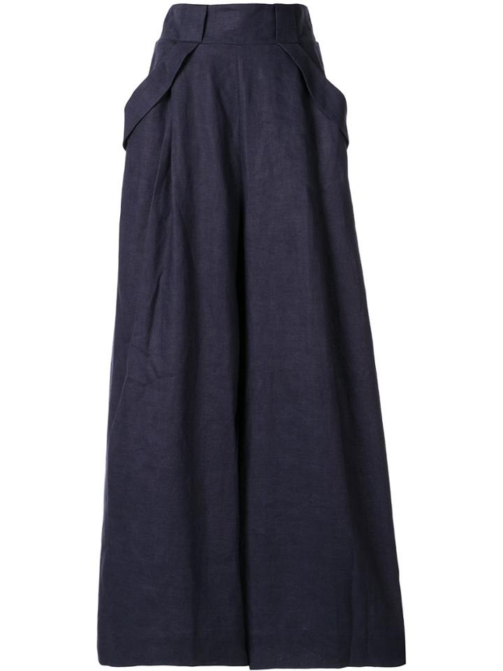 Aje Cove Wide Leg Trousers - Blue