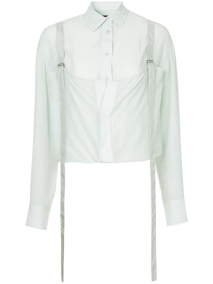 Sies Marjan Turned Up Strappy Shirt - Green