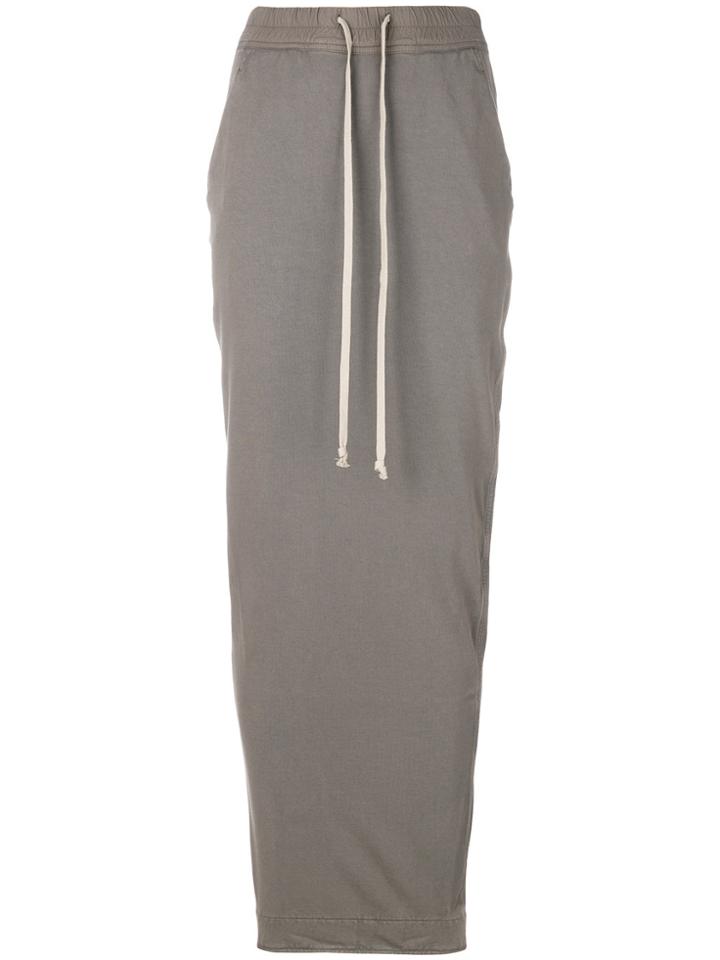 Rick Owens Drkshdw Drawstring Maxi Skirt - Grey