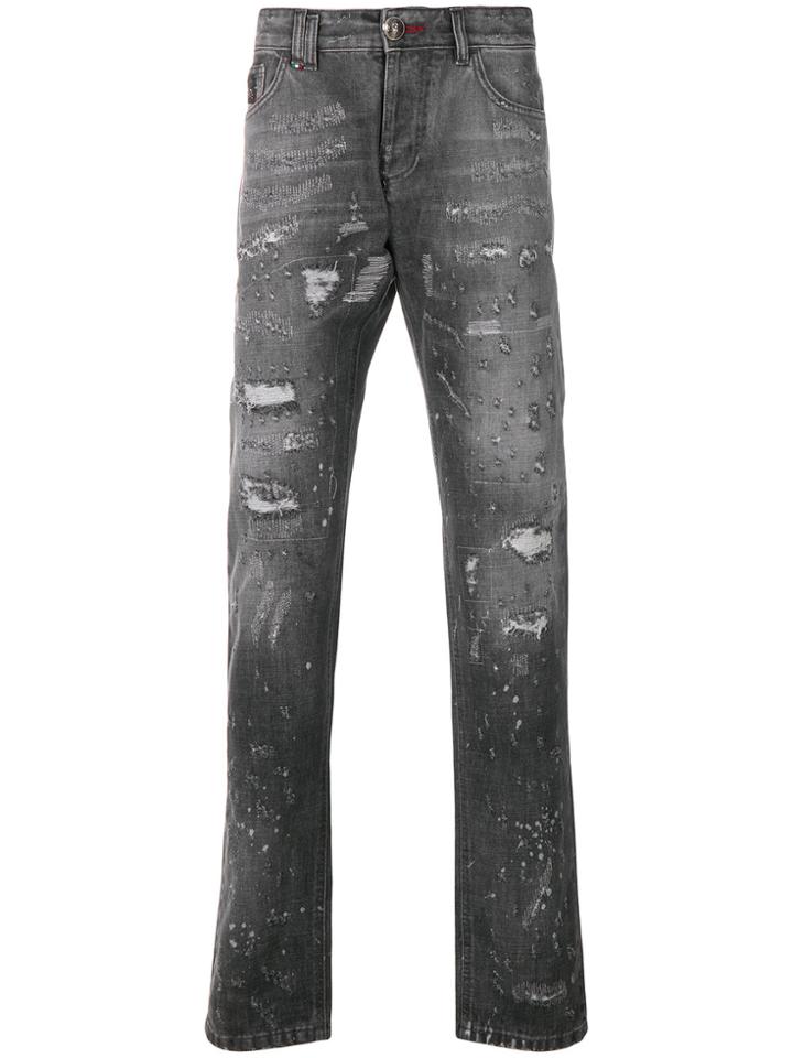 Philipp Plein Shot Denim Jeans - Grey