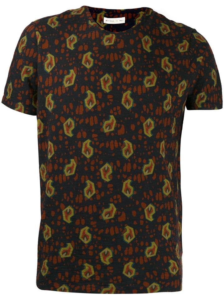 Etro Printed Crewneck T-shirt - Blue