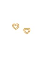 Astley Clarke 'mini Heart Biography' Stud Earrings, Women's, Metallic