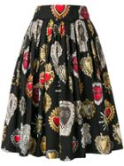 Dolce & Gabbana Printed Circle Skirt - Black