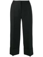 Valentino Cropped Tailored Trousers - Black