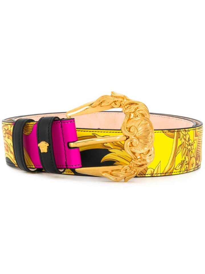 Versace Baroque Printed Belt - Black