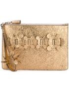 Anya Hindmarch - Circulus Large Pouch Clutch - Women - Calf Leather - One Size, Grey, Calf Leather