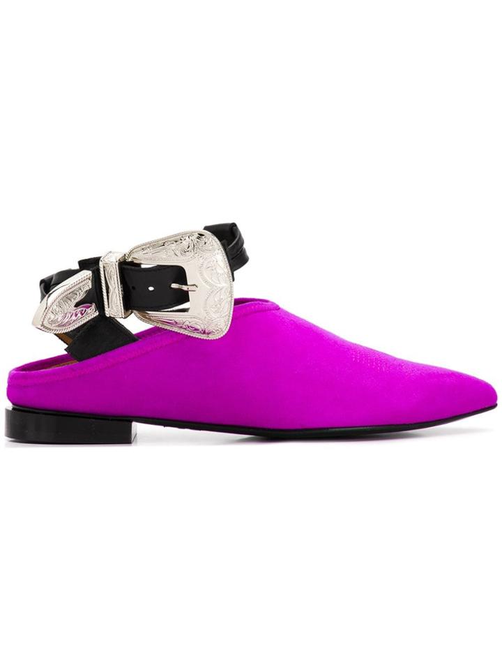Toga Pulla Buckle Mules - Purple