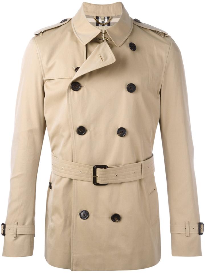 Burberry Kensington Belted Short Trenchcoat - Brown