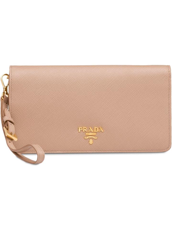 Prada Saffiano Leather Mini Bag - Neutrals