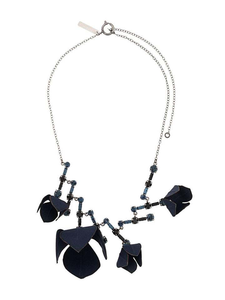 Marni Short Flora Necklace - Blue