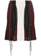 Alexander Mcqueen High Waisted Knitted Mini Skirt - Black
