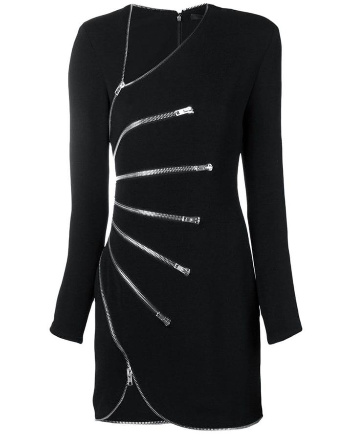 Alexander Wang Alexander Wang - Zip Detail Long Sleeve Mini Dress -