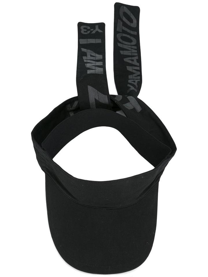 Y-3 Drawstring Open Hat, Adult Unisex, Black, Cotton