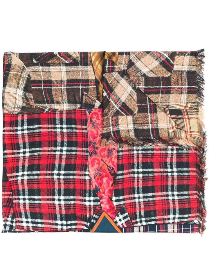 Pierre-louis Mascia Aleo Check Scarf - Red