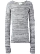 Lost & Found Rooms Crew Neck Jumper, Men's, Size: Medium, Grey, Cotton/acrylic/wool