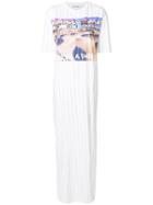 Filles A Papa Venice Beach Striped Slit Dress - White