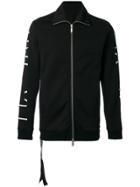 Unravel Project Embroidered Sleeve Sport Jacket - Black